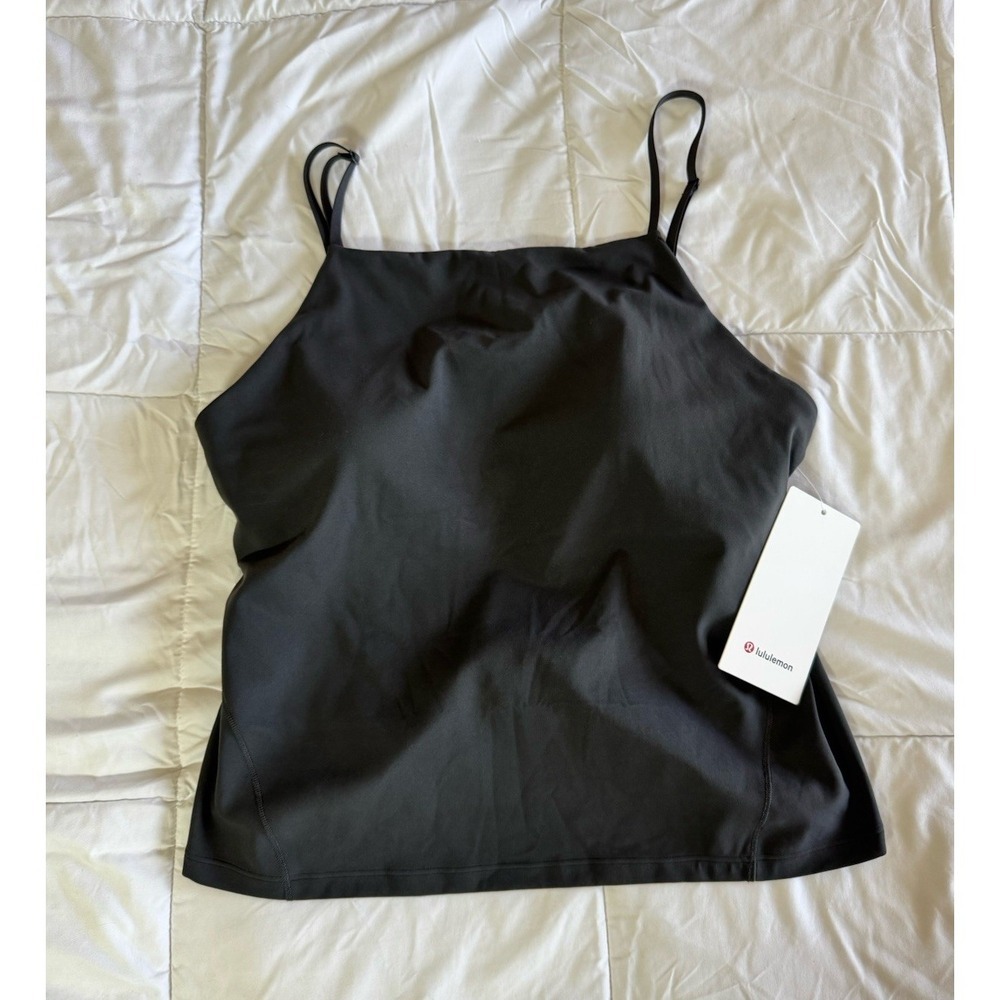 New Lululemon Align High-Neck Cami Tank Top Size 14 A/B Cup Gray Adjustable